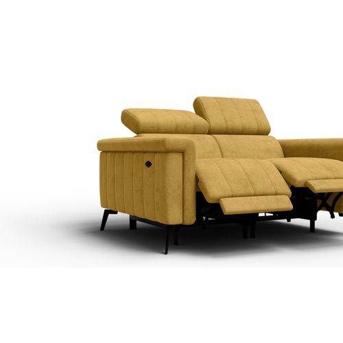 Canapé Relax 2 Places Nordel, Tissu Moutarde