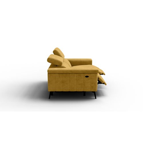 Canapé Relax 2 Places Nordel, Tissu Moutarde