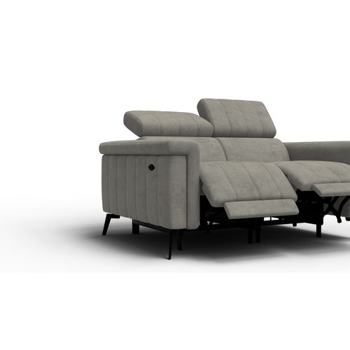 Canapé Relax 2 Places Nordel, Tissu Taupe