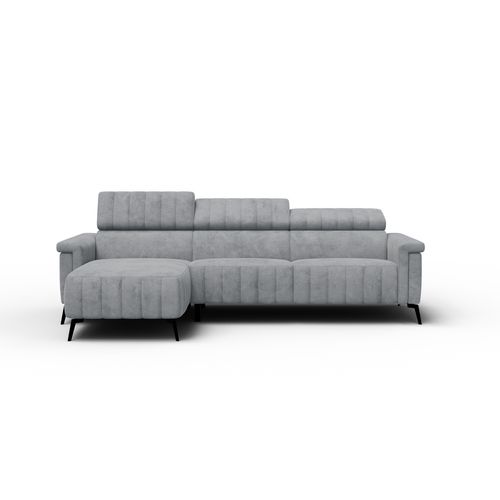 Canapé D'angle 4 Places Nordel, Tissu Gris