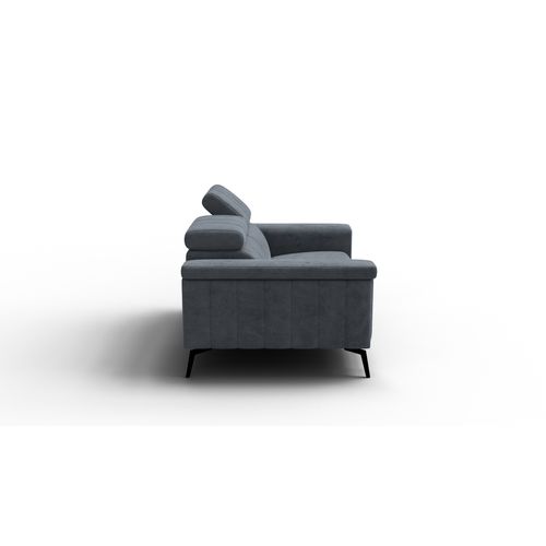 Canapé 2 Places Nordel, Tissu Gris Foncé