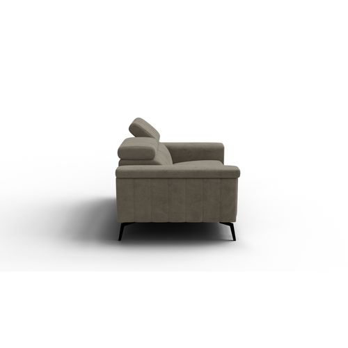 Canapé 2 Places Nordel, Tissu Beige Foncé