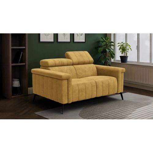 Canapé 2 Places Nordel, Tissu Moutarde