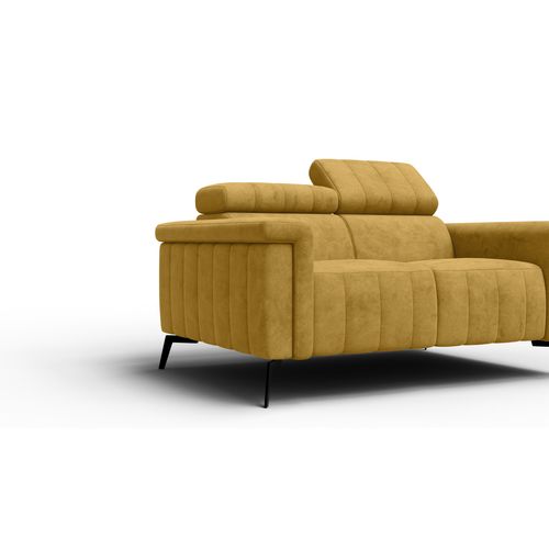 Canapé 2 Places Nordel, Tissu Moutarde