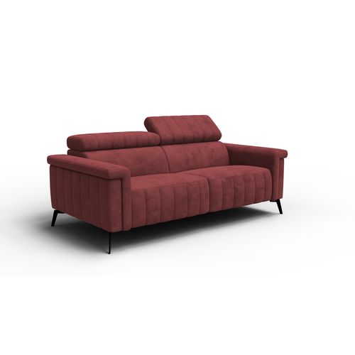 Canapé 3 Places Nordel, Tissu Bordeaux