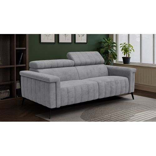 Canapé 3 Places Nordel, Tissu Gris