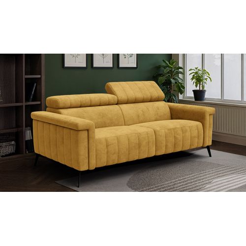 Canapé 3 Places Nordel, Tissu Moutarde