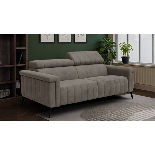 Canapé 3 Places Nordel, Tissu Taupe