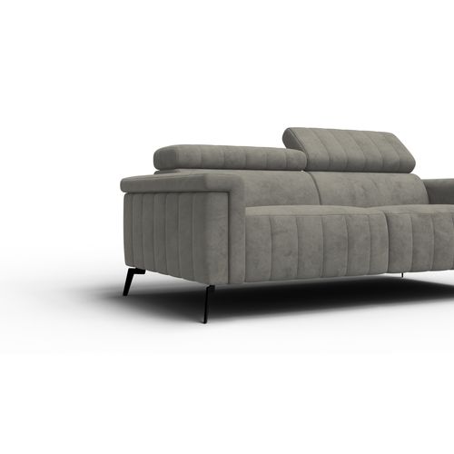 Canapé 3 Places Nordel, Tissu Taupe