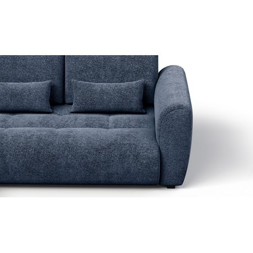 Canapé D'angle 4 Places Soreno, Tissu Bleu Marine