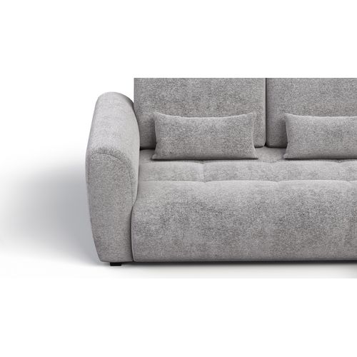 Canapé D'angle 4 Places Soreno, Tissu Gris