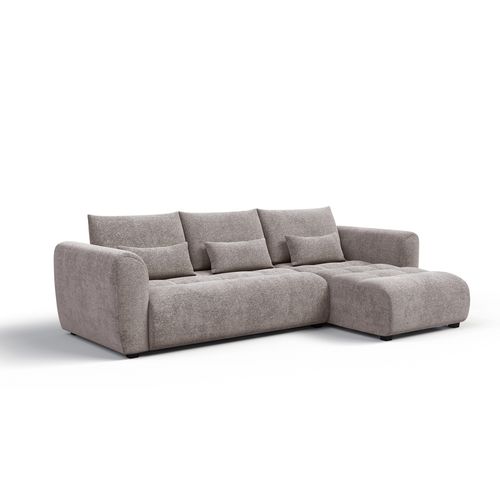 Canapé D'angle 4 Places Soreno, Tissu Beige