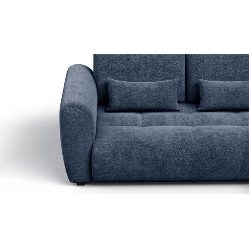 Canapé D'angle 4 Places Soreno, Tissu Bleu Marine
