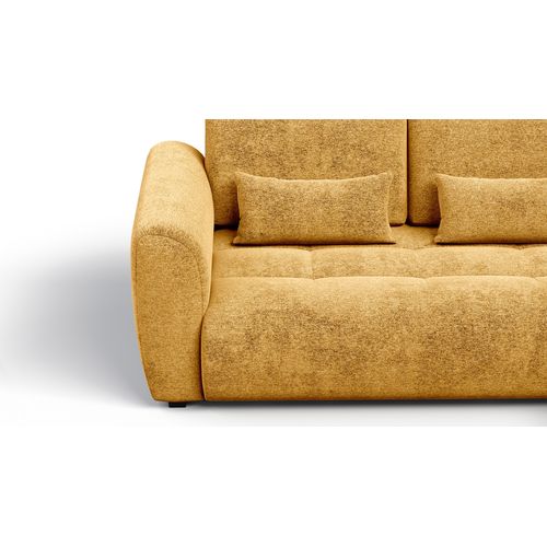 Canapé D'angle 4 Places Soreno, Tissu Jaune