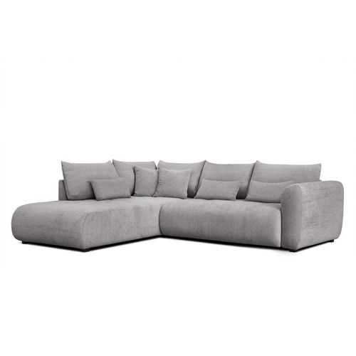 Canapé D'angle 5 Places Soreno, Tissu Gris