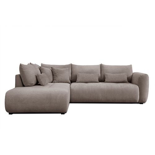 Canapé D'angle 5 Places Soreno, Tissu Beige