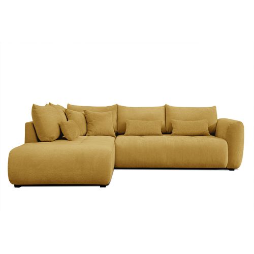 Canapé D'angle 5 Places Soreno, Tissu Jaune
