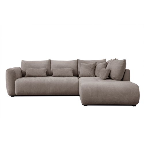 Canapé D'angle 5 Places Soreno, Tissu Beige