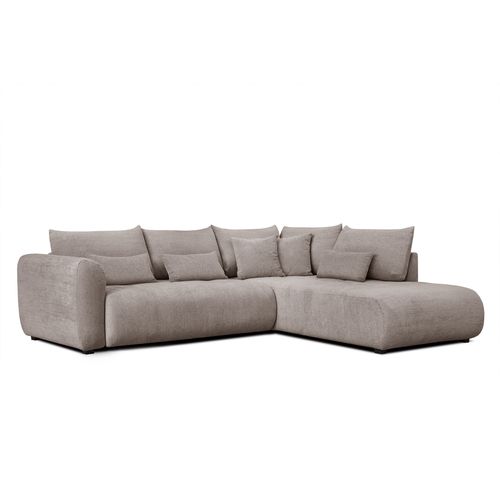 Canapé D'angle 5 Places Soreno, Tissu Beige