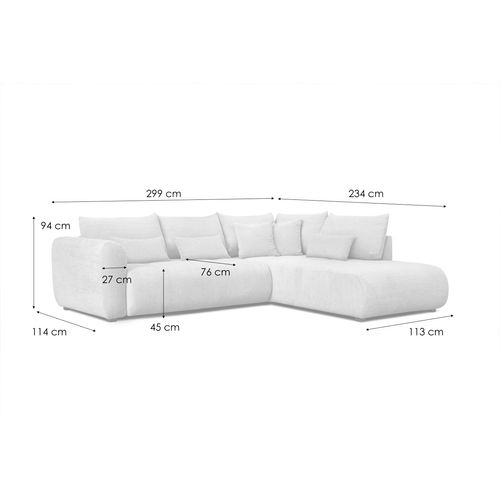 Canapé D'angle 5 Places Soreno, Tissu Vert