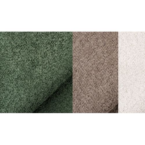 Canapé D'angle 5 Places Calme, Tissu Olive Et Beige