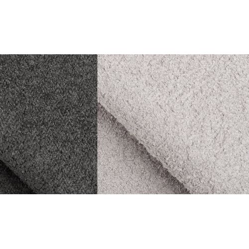 Canapé D'angle 5 Places Calme, Tissu Gris Clair