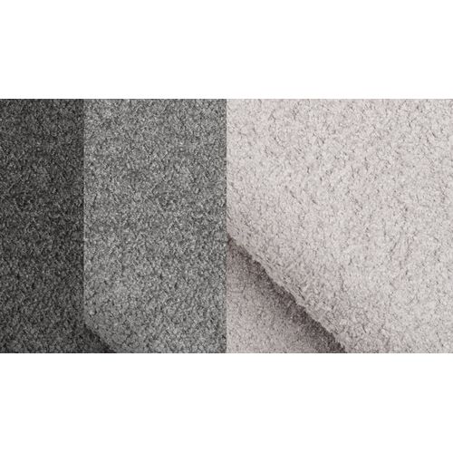 Canapé D'angle 5 Places Calme, Tissu Gris Clair Et Gris Foncé