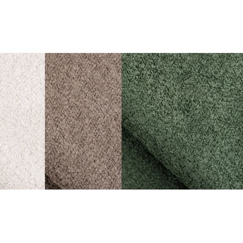 Canapé D'angle 5 Places Calme, Tissu Olive Et Beige