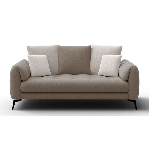 Canapé 2,5 Places Calme, Tissu Beige Et Écru