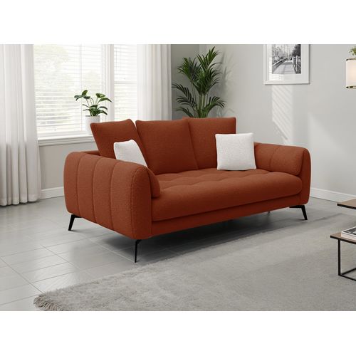 Canapé 2,5 Places Calme, Tissu Orange Foncé