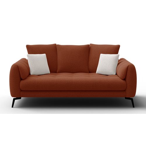 Canapé 2,5 Places Calme, Tissu Orange Foncé