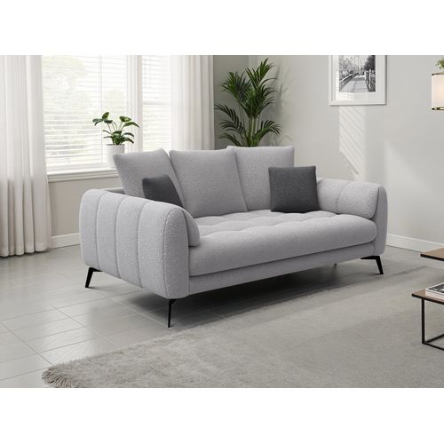 Canapé 2,5 Places Calme, Tissu Gris Clair