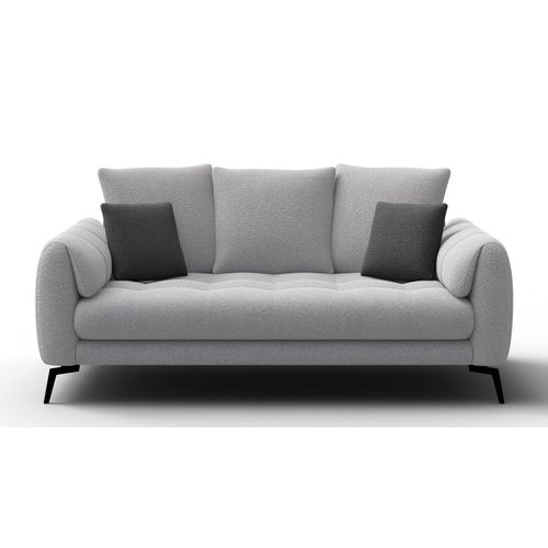 Canapé 2,5 Places Calme, Tissu Gris Clair
