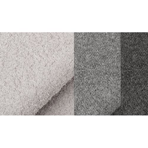 Canapé 2,5 Places Calme, Tissu Gris Clair Et Gris Foncé