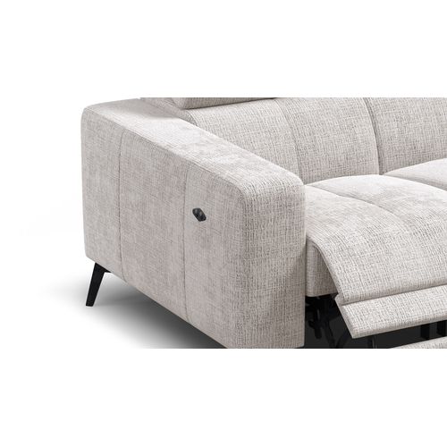 Canapé 2 Places Morello Avec 2 X Relax Zero Gravity, Tissu Crème