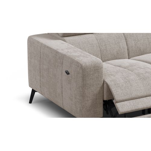 Canapé 2 Places Morello Avec 2 X Relax Zero Gravity, Tissu Beige