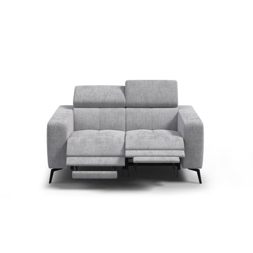 Canapé 2 Places Morello Avec 2 X Relax Zero Gravity, Tissu Gris Clair