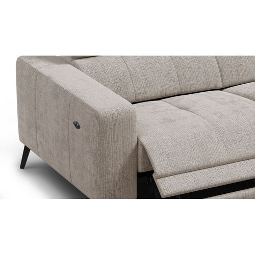 Canapé 3 Places Morello Avec 2 X Relax Zero Gravity, Tissu Beige