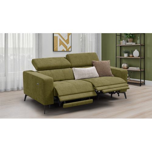 Canapé 3 Places Morello Avec 2 X Relax Zero Gravity, Tissu Olive