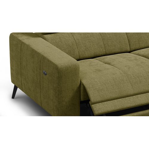 Canapé 3 Places Morello Avec 2 X Relax Zero Gravity, Tissu Olive