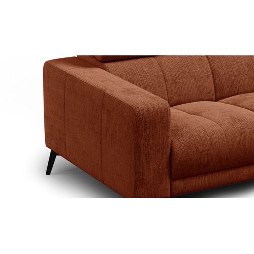 Canapé 2 Places Morello, Tissu Orange Foncé