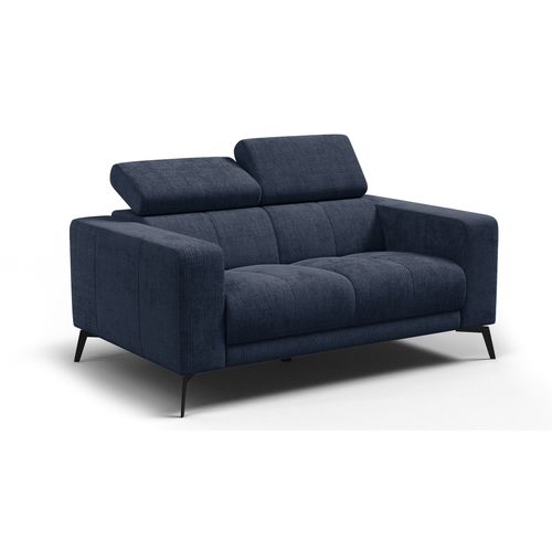 Canapé 2 Places Morello, Tissu Bleu Marine
