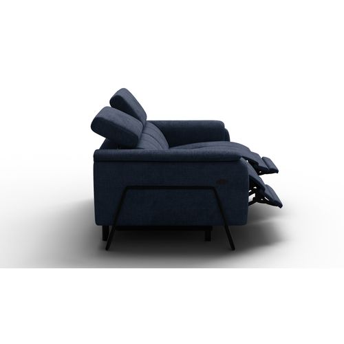 Canapé Roden 2 Places Avec 2 Relax, Tissu Bleu Marine