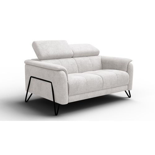 Canapé 2 Places Roden, Tissu Crème