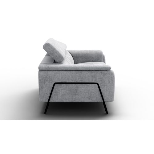 Canapé 2 Places Roden, Tissu Gris Clair