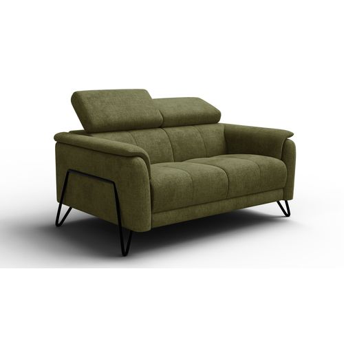 Canapé 2 Places Roden, Tissu Olive