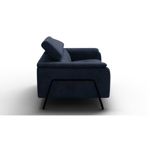 Canapé 2 Places Roden, Tissu Bleu Marine