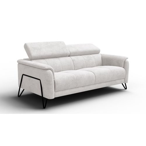 Canapé 3 Places Roden, Tissu Crème