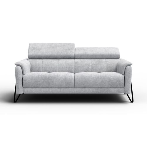 Canapé 3 Places Roden, Tissu Gris Clair