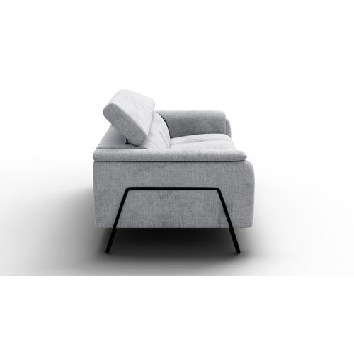 Canapé 3 Places Roden, Tissu Gris Clair